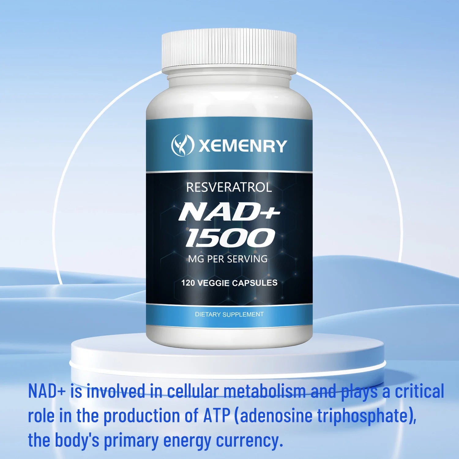 NAD+ Supplements with Resveratrol – Natural Energy, Anti-Aging & Cellular Health Support (120 Capsules - Image 5