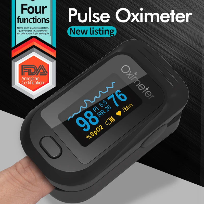 KIUZOU Finger Pulse Oximeter – OLED Blood Oxygen & Heart Rate Monitor