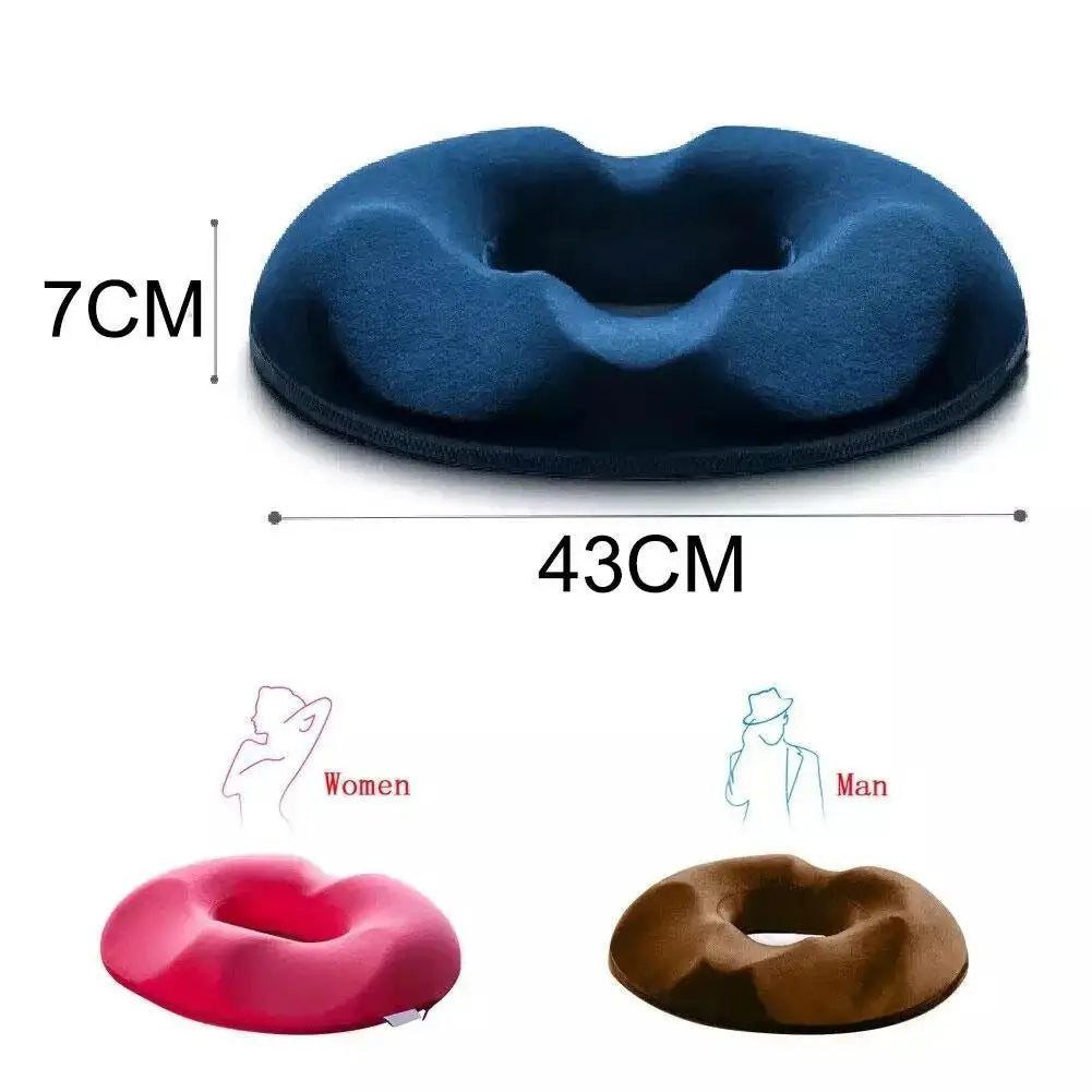 Donut Pillow Hemorrhoid Seat Cushion – Orthopedic Memory Foam for Tailbone, Coccyx & Prostate Relief - Image 3