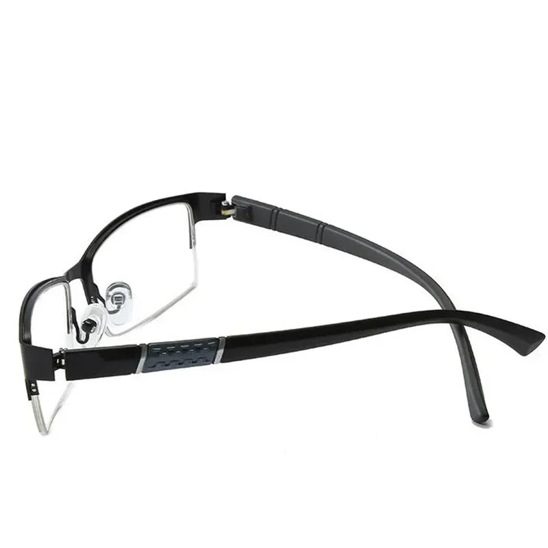 Unisex Half Metal Frame Nearsighted Glasses – Prescription Myopia Eyewear (0 to -6.00) - Image 3
