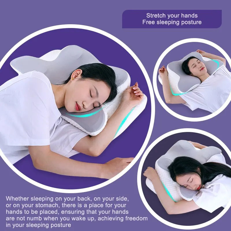 Butterfly-Shaped Memory Foam Pillow – Orthopedic Cervical Pillow for Neck Pain Relief - Image 2