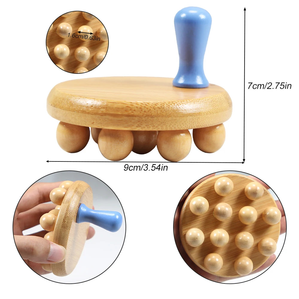 Wooden Mushroom Shape Massage Tool – Manual Wood Therapy for Full Body Anti-Cellulite & Lymphatic Drainage - Image 8