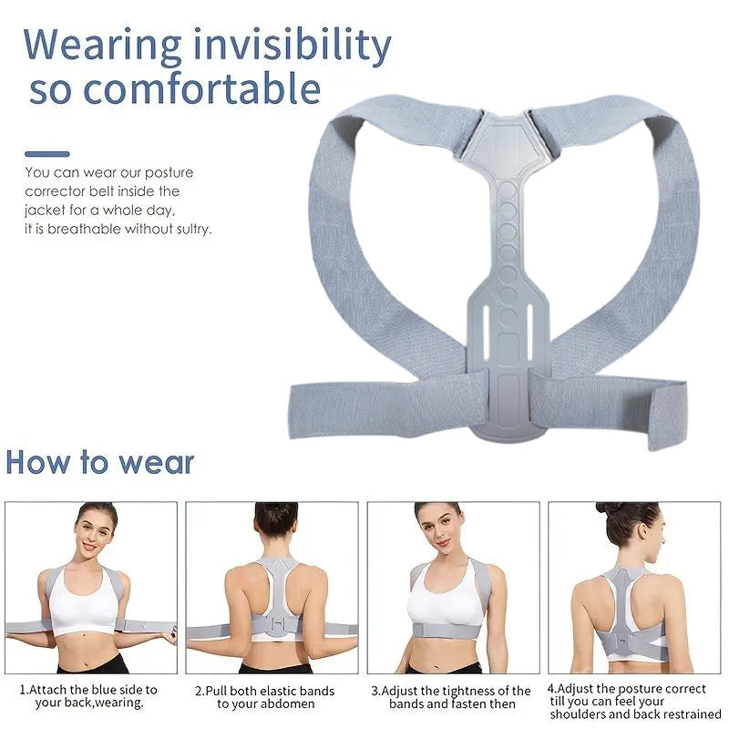 Adjustable Posture Correction Back Brace – Unisex Hunchback Prevention Support - Image 6