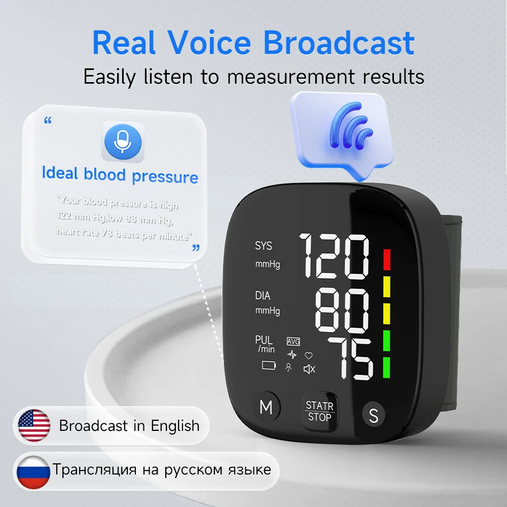 Yongrow Rechargeable Digital Wrist Blood Pressure Monitor – Tonometer & Heart Rate Meter - Image 5