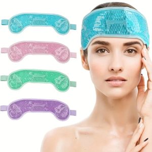 Hot/Cold Gel Bead Migraine Wrap β Ice Pack for Headache & Stress Relief