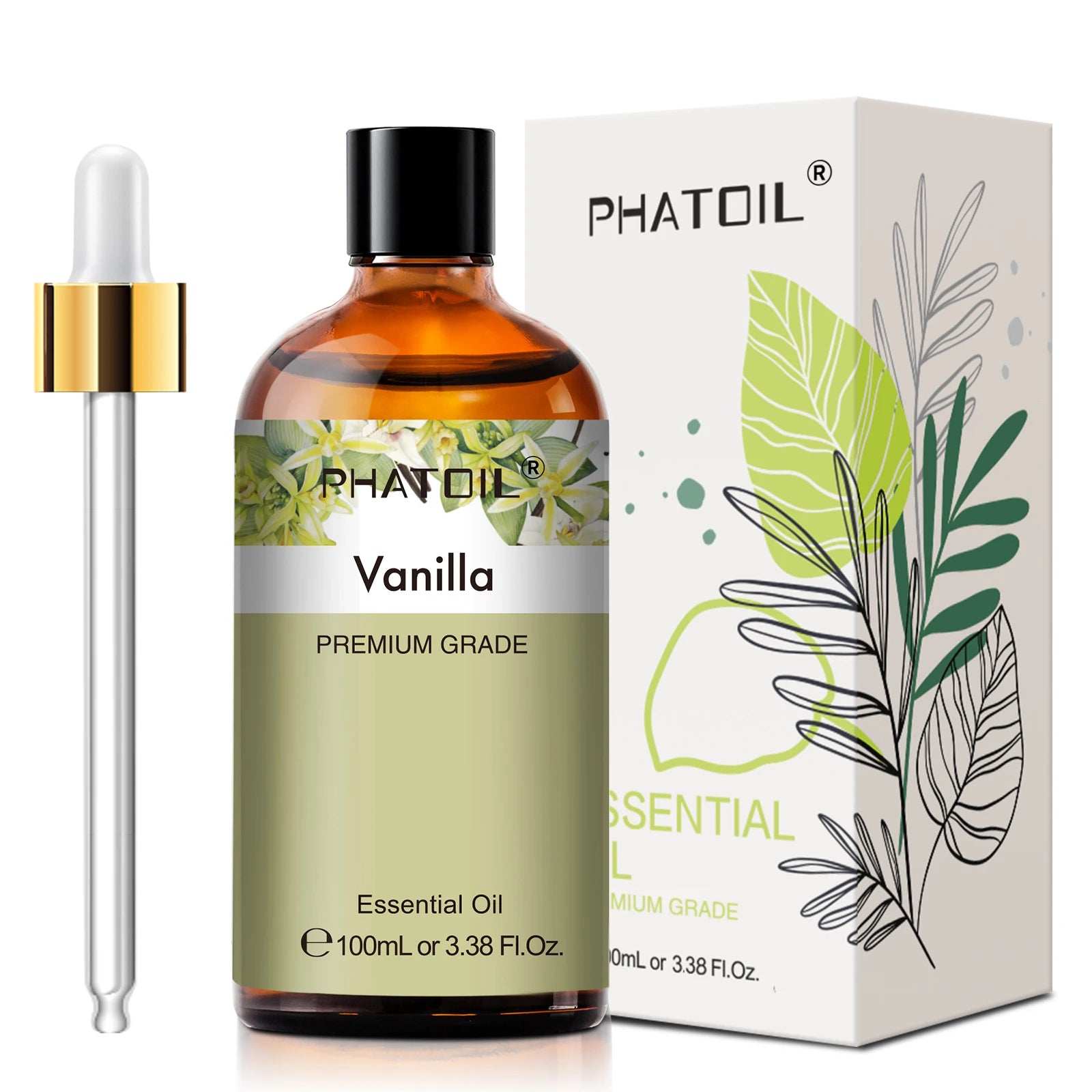 PHATOIL 100ml Essential Oil Collection – Eucalyptus, Lavender, Vanilla, Jasmine, Lemon & Bergamot - Image 3