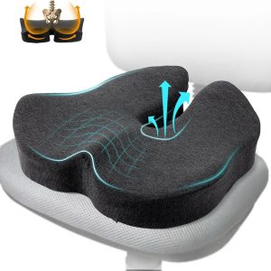 Memory Foam Office Chair Cushion – Orthopedic Seat Pad for Women’s Tailbone, Pelvis & Posture Support