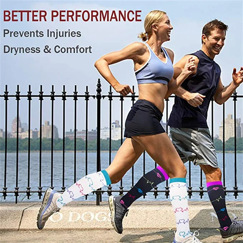 49 Styles Sports Compression Socks – Unisex Running, Cycling & Travel Support Socks - Image 5