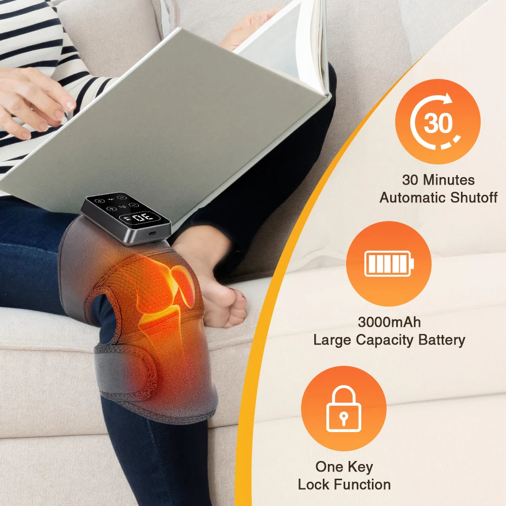 Electric Knee Massager with Heat Therapy and Adjustable Vibration - Image 4