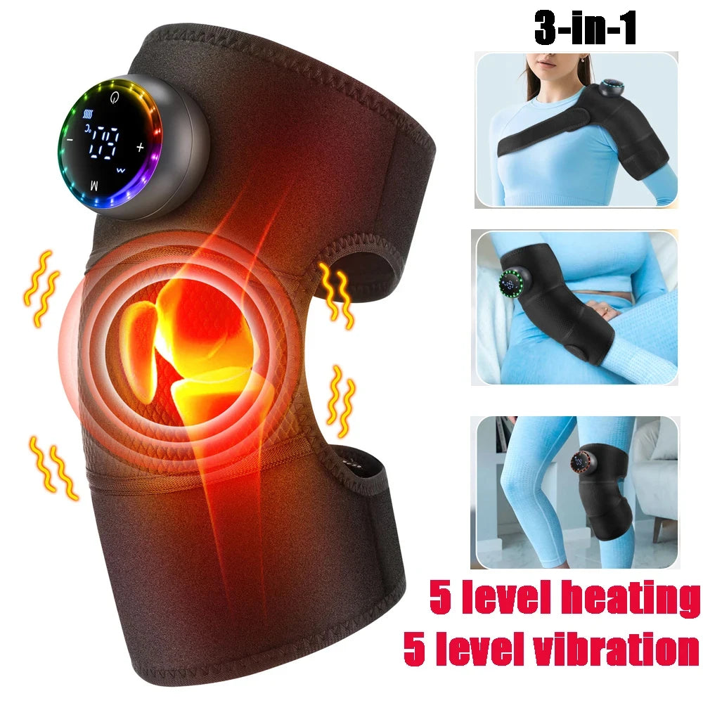 3-in-1 Heated Knee Massager – Wireless Massage Belt for Knee, Shoulder & Elbow - Image 11