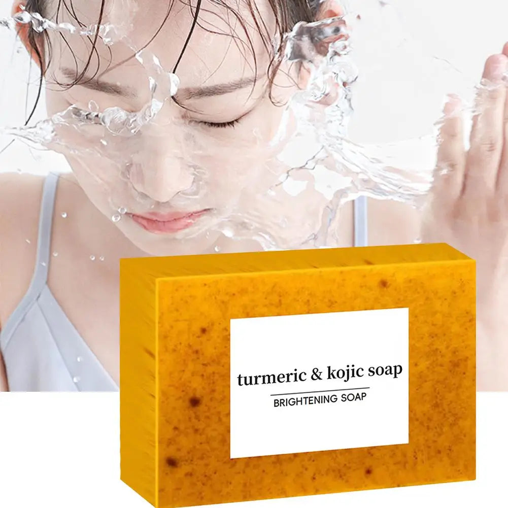 100g Turmeric Handmade Soap – Lemon Kojic Acid Soap for Face & Body Care (1/3/5pcs) - Image 6