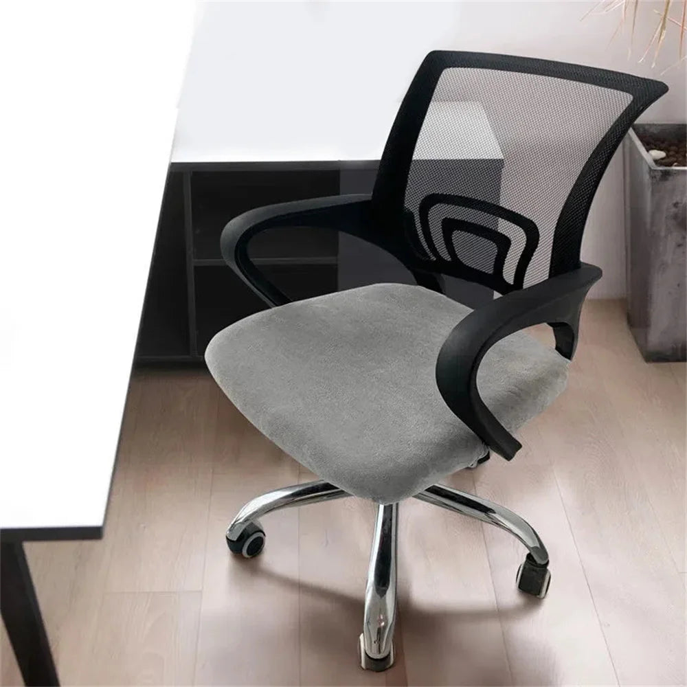 Stretch Velvet Office Chair Cover – Universal Elastic Seat Protector - Image 7
