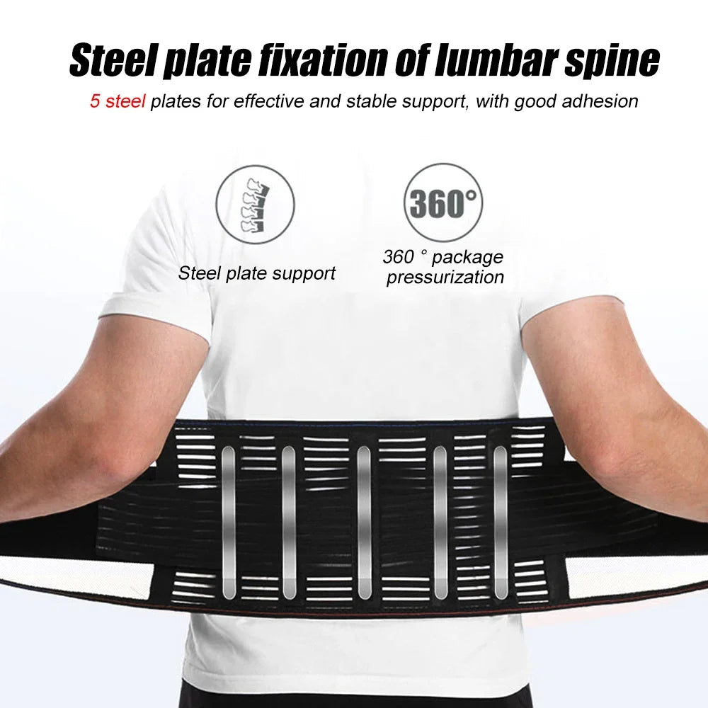 Back Braces for Lower Back Pain Relief – Breathable Lumbar Support Belt with 5 Stays - Image 3