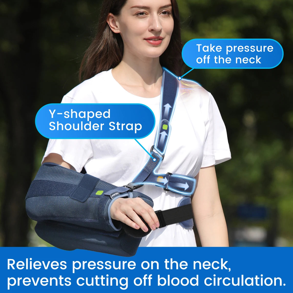 VELPEAU Shoulder Abduction Sling – Immobilizer with Removable Pillow for Arm & Shoulder Injury - Image 3