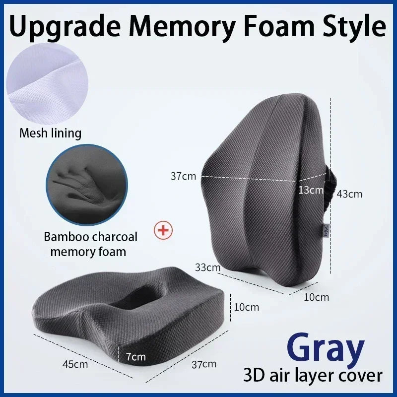 Memory Foam Seat & Back Cushion Set – Orthopedic Support for Coccyx & Waist - Image 18