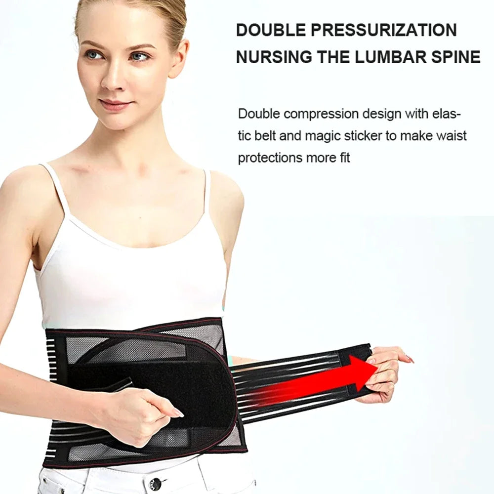 Back Braces for Lower Back Pain Relief – Breathable Lumbar Support Belt with 5 Stays - Image 5