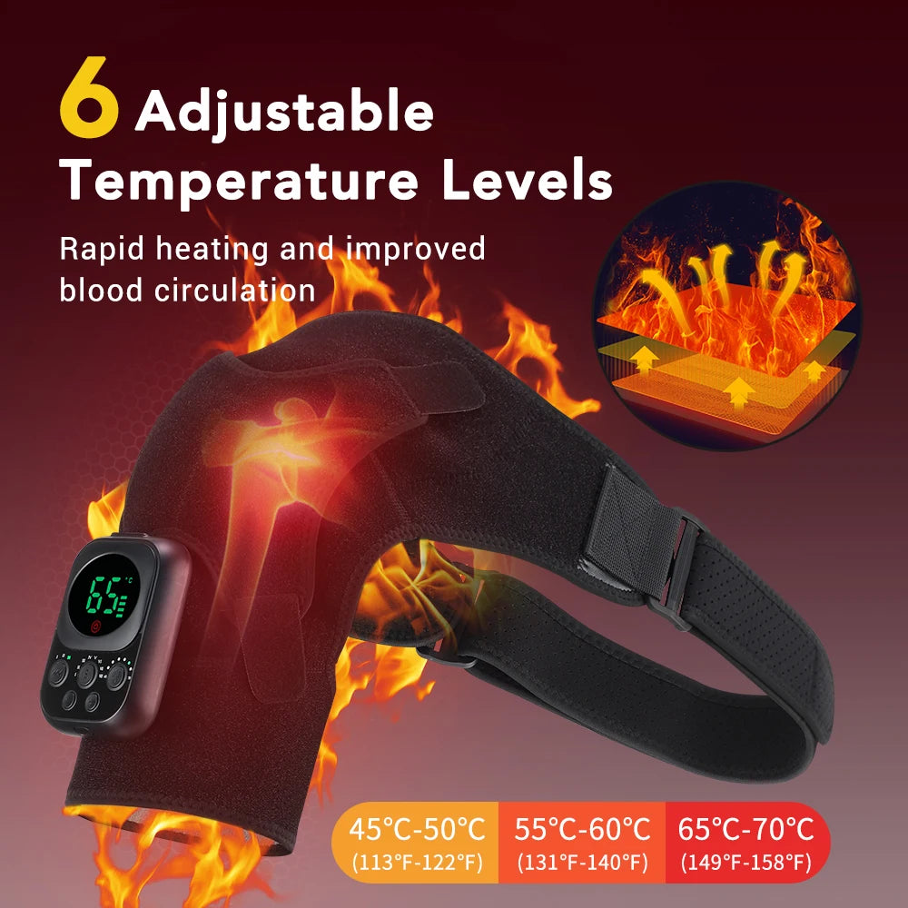 Wireless Shoulder Massager – Detachable Heating & Vibration Massage Belt for Shoulder & Knee - Image 4