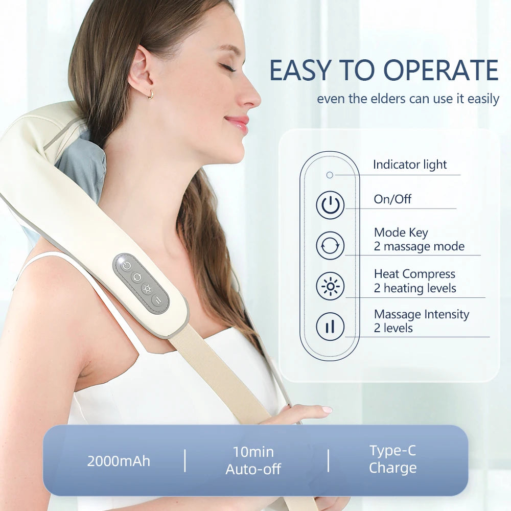 Foreverlily 26W Wireless Neck and Shoulder Massager - Image 6