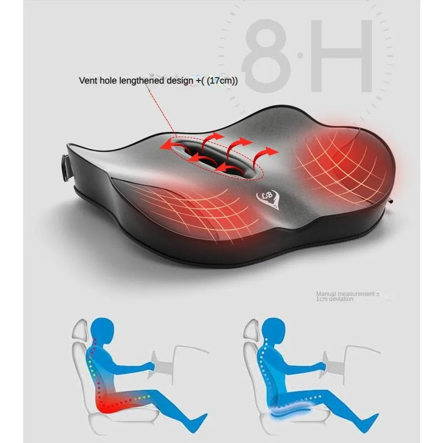 Memory Foam Seat & Back Support Pillow Set – Orthopedic Relief for Coccyx, Hip & Lumbar - Image 2