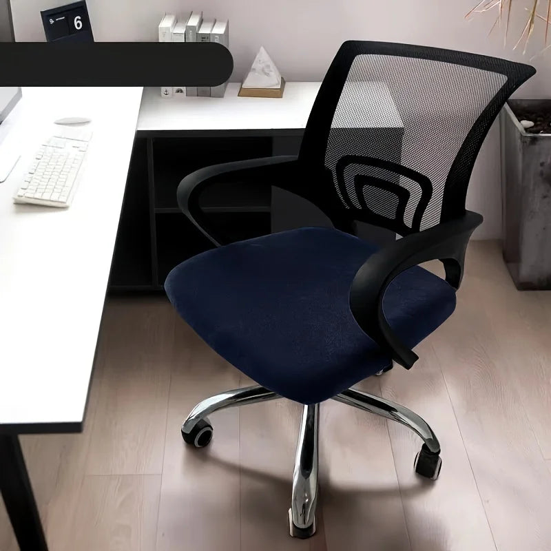 Stretch Velvet Office Chair Cover – Universal Elastic Seat Protector - Image 12