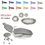4-Piece PU Leather Dental Chair Cover Set – Waterproof & Elastic Protective Kit