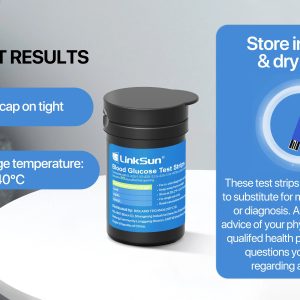 50PCS Blood Glucose Test Strips & 150PCS Lancets – Compatible with G-425 Series Glucose Meters