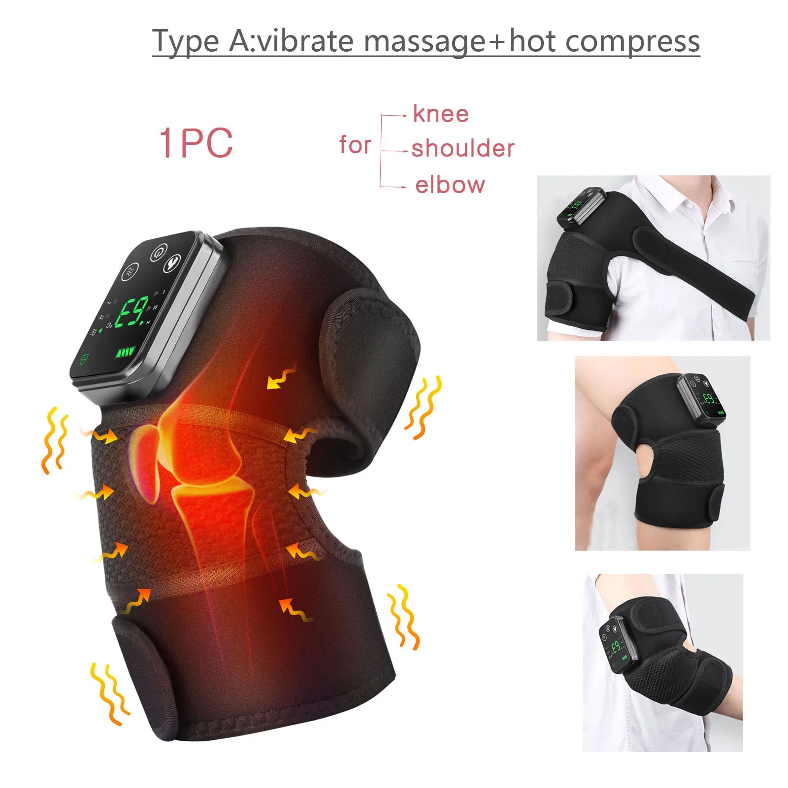 3-in-1 Heated Knee Massager – Wireless Massage Belt for Knee, Shoulder & Elbow - Image 7