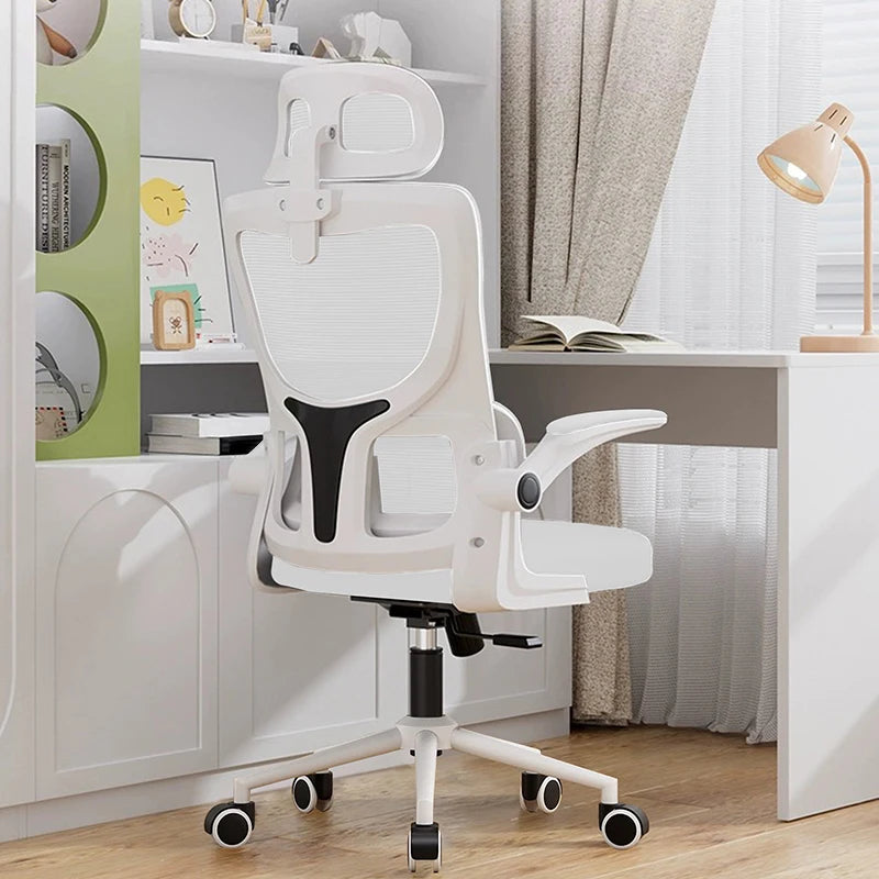 High-Back Mesh Office Chair – Ergonomic Desk Chair with Lumbar Support & Flip-Up Armrests - Image 8