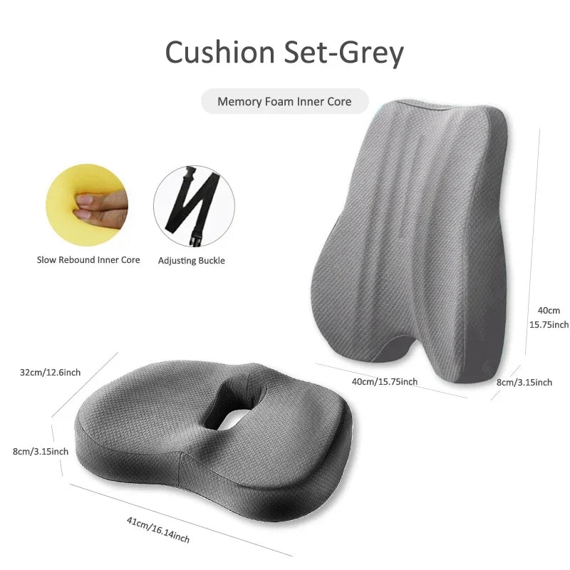 Orthopedic Memory Foam Cushion Set – Full Support for Coccyx, Lumbar & Hips - Image 6
