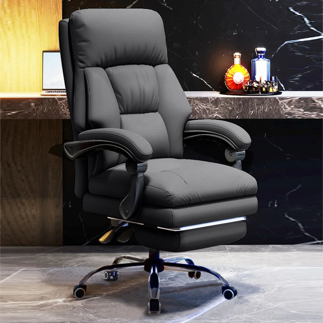 High Back Executive Office Chair – Comfortable Swivel Gaming & Work Chair with Footrest - Image 9