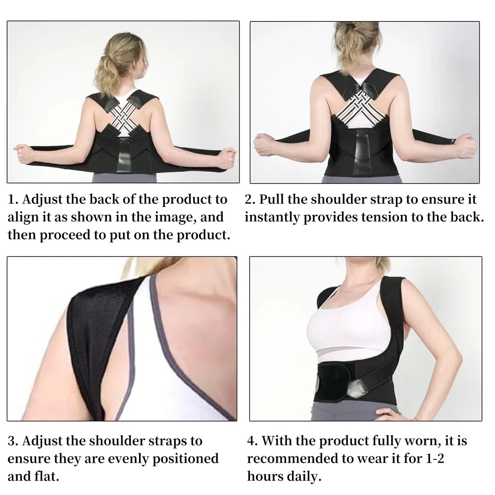 New Adult Posture Corrector Belt – Breathable Back Support Strap for Sitting Position Correction - Image 4
