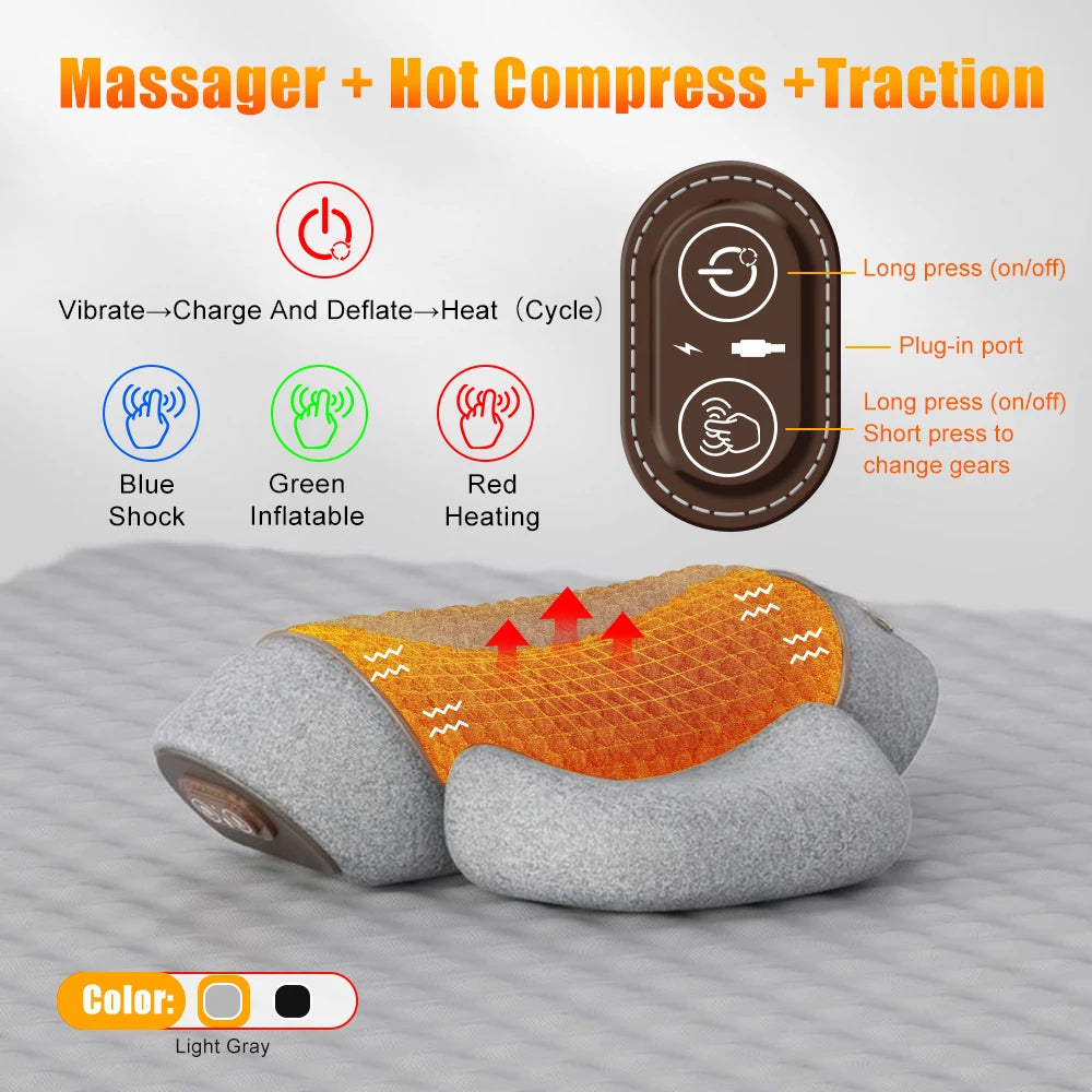Electric Neck Massager Pillow – Cervical Support with Heat & Vibration Therapy - Image 8