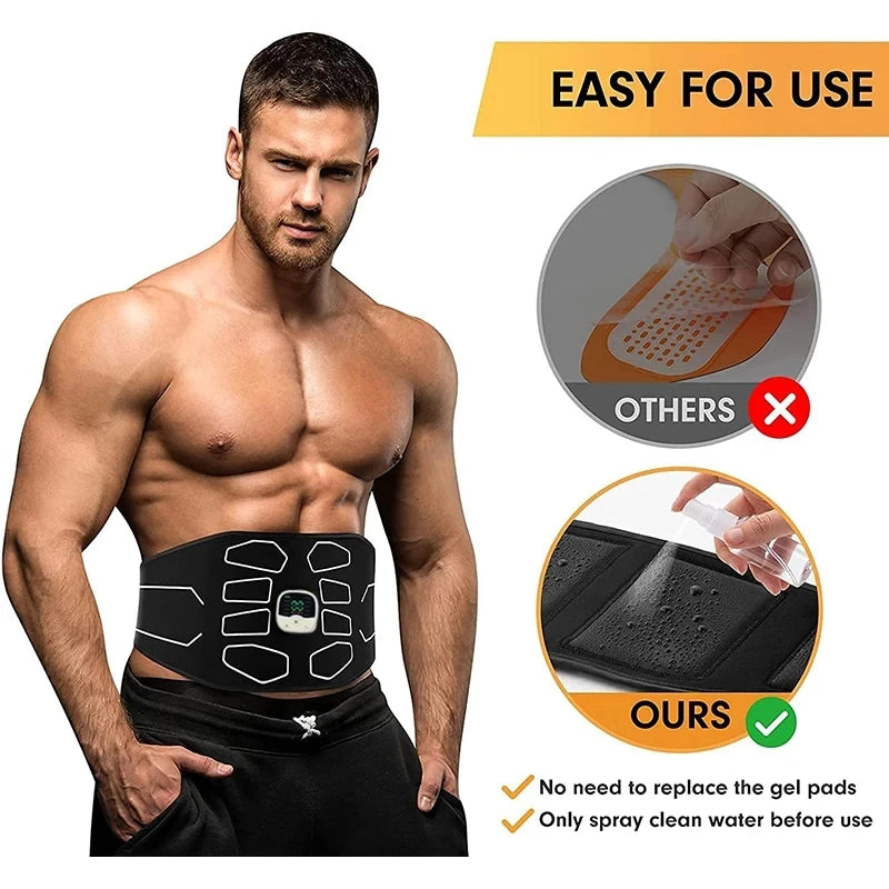 Electronic EMS Muscle Stimulator Abdominal Toning Belt – With Remote Control & USB Rechargeable - Image 5