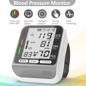 Electric Wrist Blood Pressure Monitor – Portable Digital Tonometer for Health Care