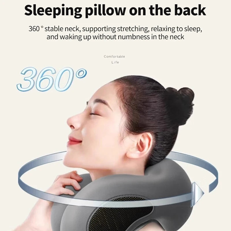 Multifunction U-Shaped Neck Pillow – Soft Slow Rebound Travel Pillow with Massage Support - Image 3